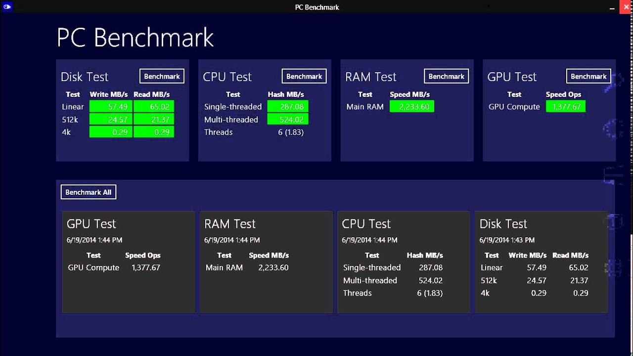 Benchmark PC Tool For Windows Latest Version Free Download